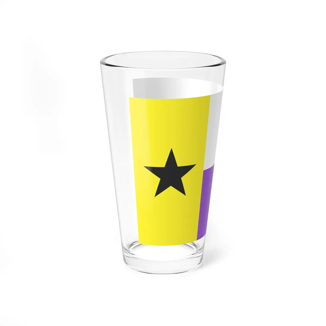 Nonbinary Texas flag (United States) Pint Glass 16oz - Go Mug Yourself