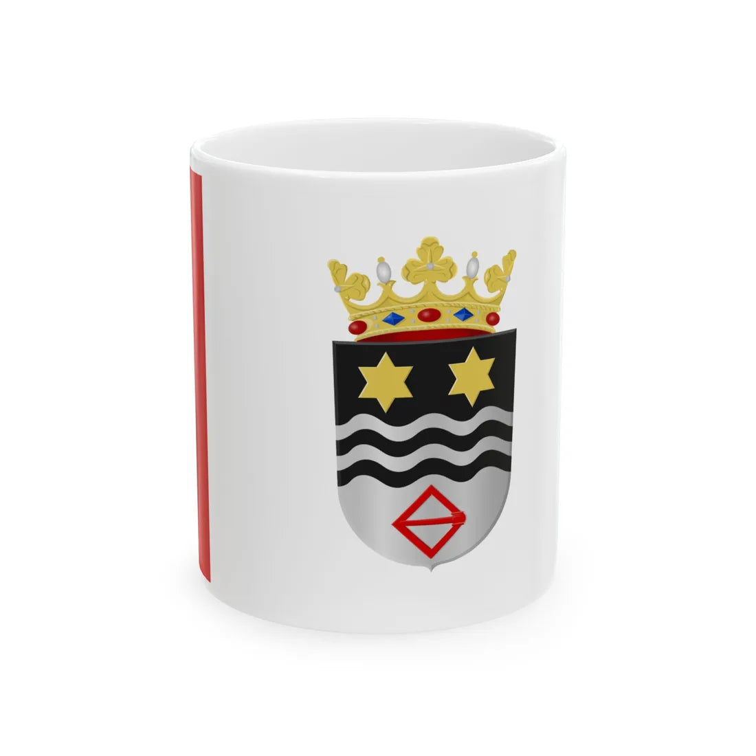 Noord-Beveland vlag (Netherlands) White Coffee Mug 11oz - Go Mug Yourself