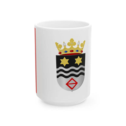 Noord-Beveland vlag (Netherlands) White Coffee Mug 15oz - Go Mug Yourself