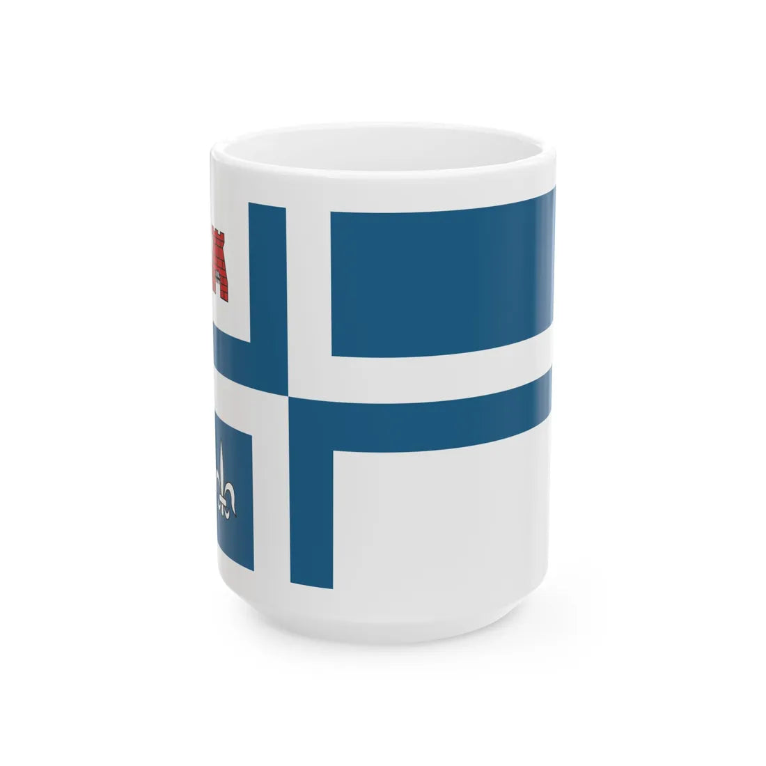 Noordoostpolder vlag (Netherlands) White Coffee Mug 15oz - Go Mug Yourself