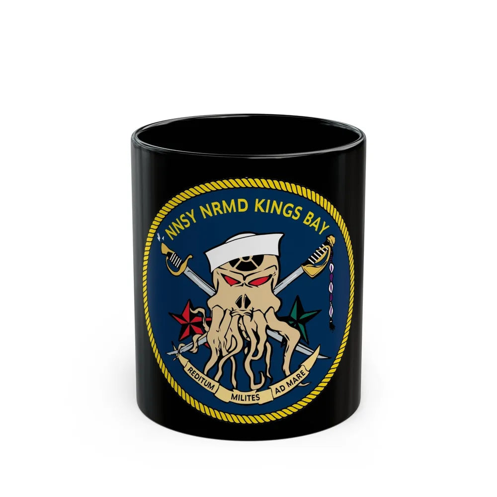 Norfolk Naval Shipyard Kings Bay Georgia Squids (U.S. Navy) Black Coffee Mug-11oz-Go Mug Yourself