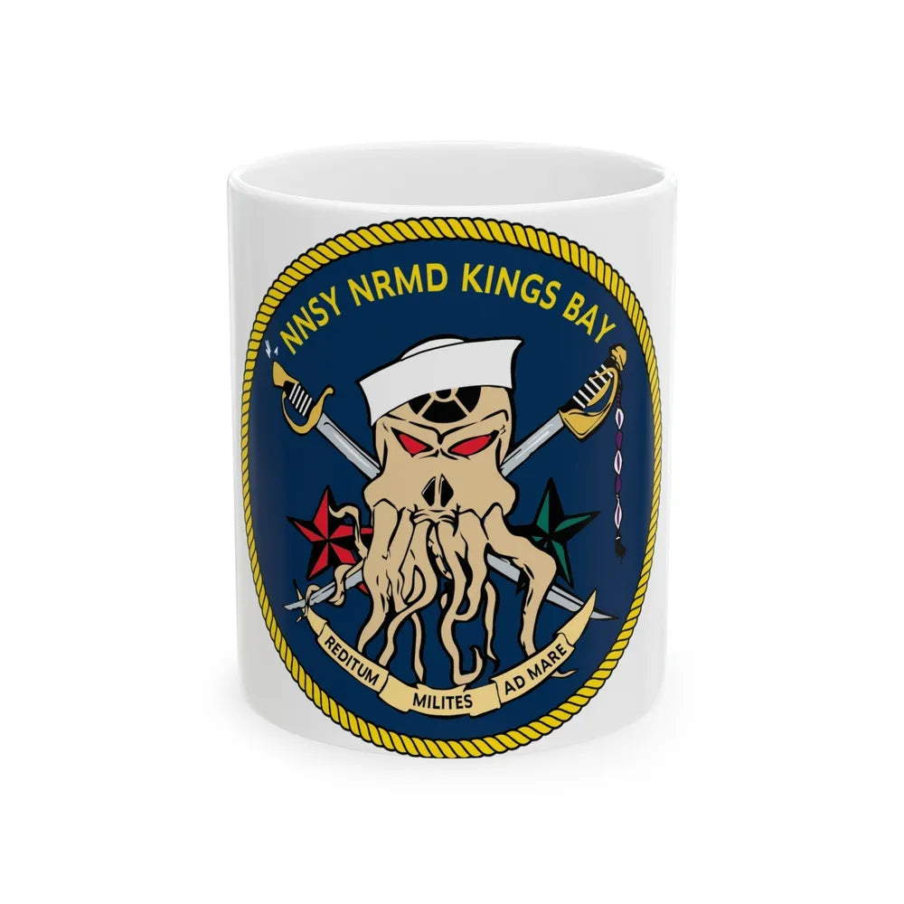 Norfolk Naval Shipyard Kings Bay Georgia Squids (U.S. Navy) White Coffee Mug-11oz-Go Mug Yourself