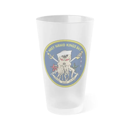 Norfolk Naval Shipyard Kings Bay Georgia Squids (U.S. Navy) Frosted Pint Glass 16oz Default Title - Go Mug Yourself
