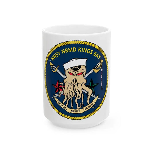 Norfolk Naval Shipyard Kings Bay Georgia Squids (U.S. Navy) White Coffee Mug 15oz - Go Mug Yourself