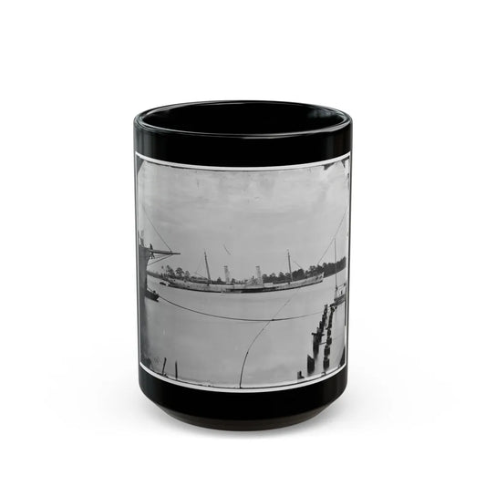 Norfolk, Va. Steamer U.S.S. Fort Donelson (Former Confederate Blockade Runner Robert E. Lee) (U.S. Civil War) Black Coffee Mug-15oz-Go Mug Yourself
