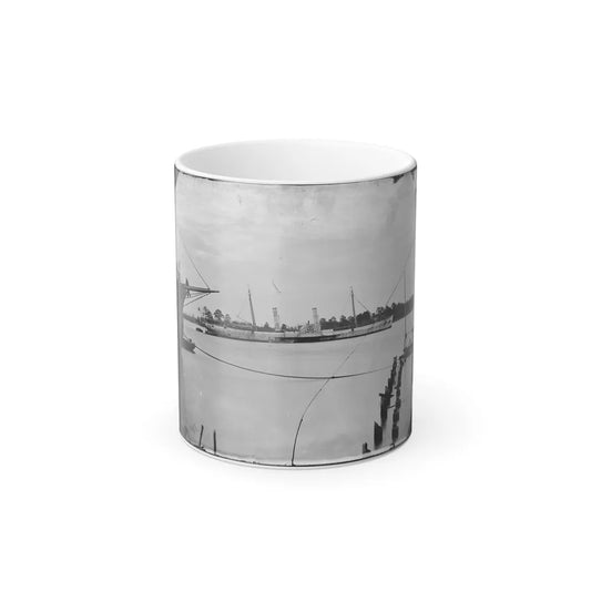 Norfolk, Va. Steamer U.S.S. Fort Donelson (Former Confederate Blockade Runner Robert E. Lee) (U.S. Civil War) Color Changing Coffee Mug 11oz-11oz-Go Mug Yourself