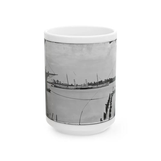 Norfolk, Va. Steamer U.S.S. Fort Donelson (Former Confederate Blockade Runner Robert E. Lee) (U.S. Civil War) White Coffee Mug-15oz-Go Mug Yourself