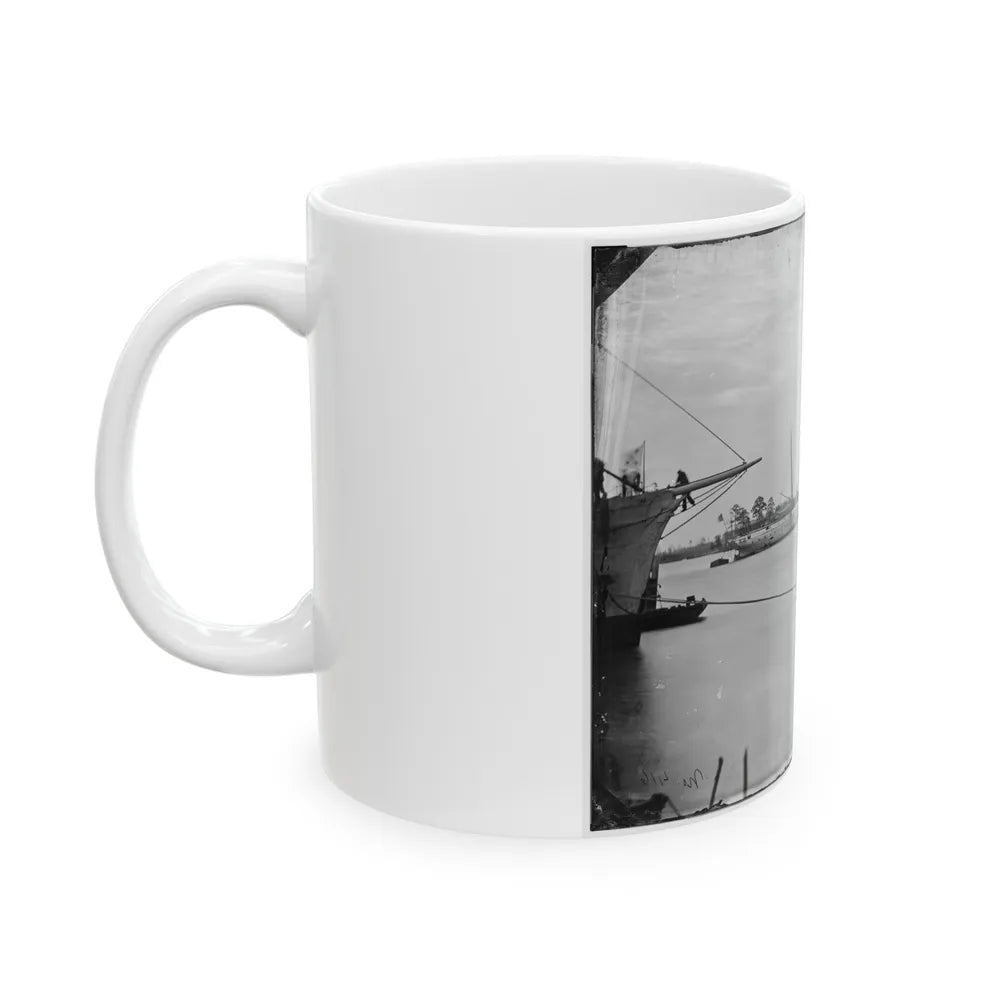 Norfolk, Va. Steamer U.S.S. Fort Donelson (Former Confederate Blockade Runner Robert E. Lee) (U.S. Civil War) White Coffee Mug-Go Mug Yourself