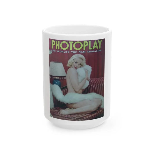 Norma Sykes #125 - Mag. Cover (Vintage Female Icon) White Coffee Mug 15oz - Go Mug Yourself