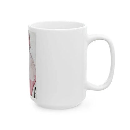 Norma Sykes #135 - 66 PHOTOGRAPHS OF Sabrina U.K. Pocket Mag. Front Cover as Page 1 & Back Cover (Vintage Female Icon) White Coffee Mug - Go Mug Yourself