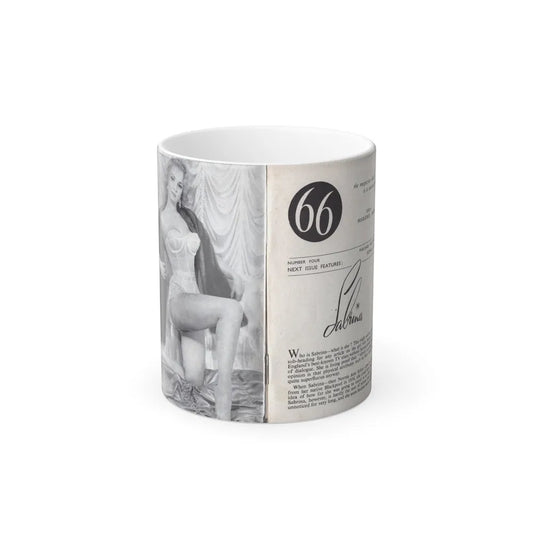 Norma Sykes #136 - 66 PHOTOGRAPHS OF Sabrina U.K. Pocket Mag. Front Cover Pages 2 & 3 (Vintage Female Icons) Color Changing Mug 11oz-11oz-Go Mug Yourself