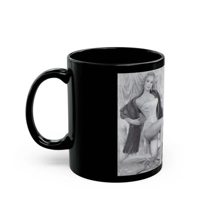 Norma Sykes #136 - 66 PHOTOGRAPHS OF Sabrina U.K. Pocket Mag. Front Cover Pages 2 & 3 (Vintage Female Icon) Black Coffee Mug - Go Mug Yourself