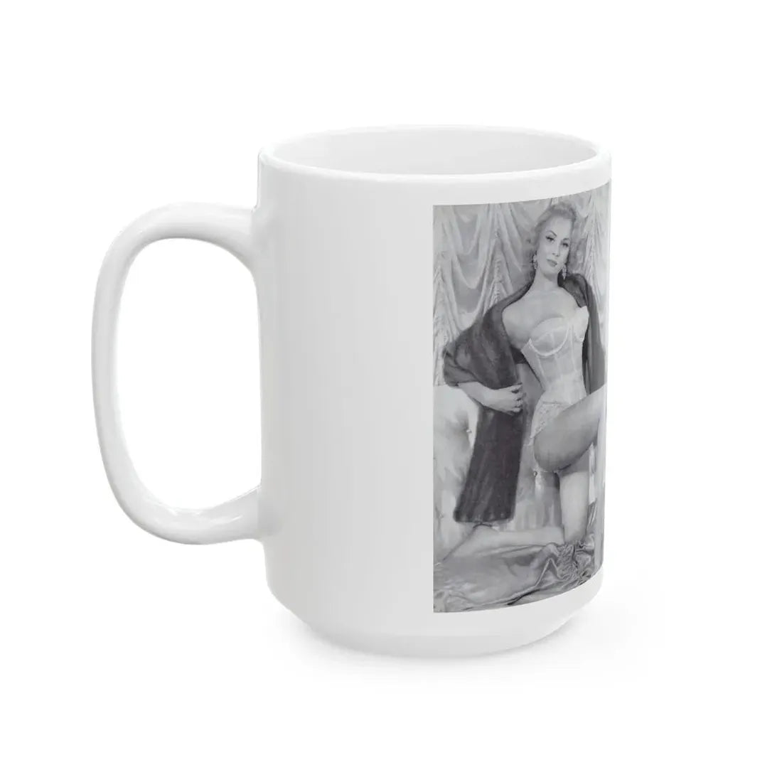 Norma Sykes #136 - 66 PHOTOGRAPHS OF Sabrina U.K. Pocket Mag. Front Cover Pages 2 & 3 (Vintage Female Icon) White Coffee Mug - Go Mug Yourself