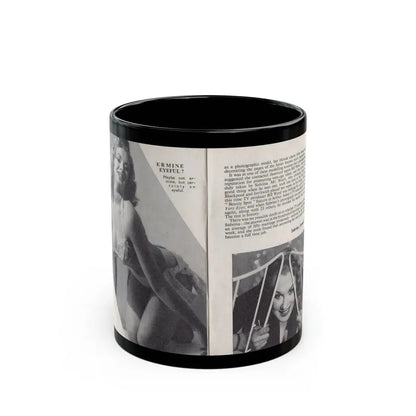 Norma Sykes #137 - 66 PHOTOGRAPHS OF Sabrina U.K. Pocket Mag. Pages 4 & 5 (Vintage Female Icon) Black Coffee Mug 11oz - Go Mug Yourself
