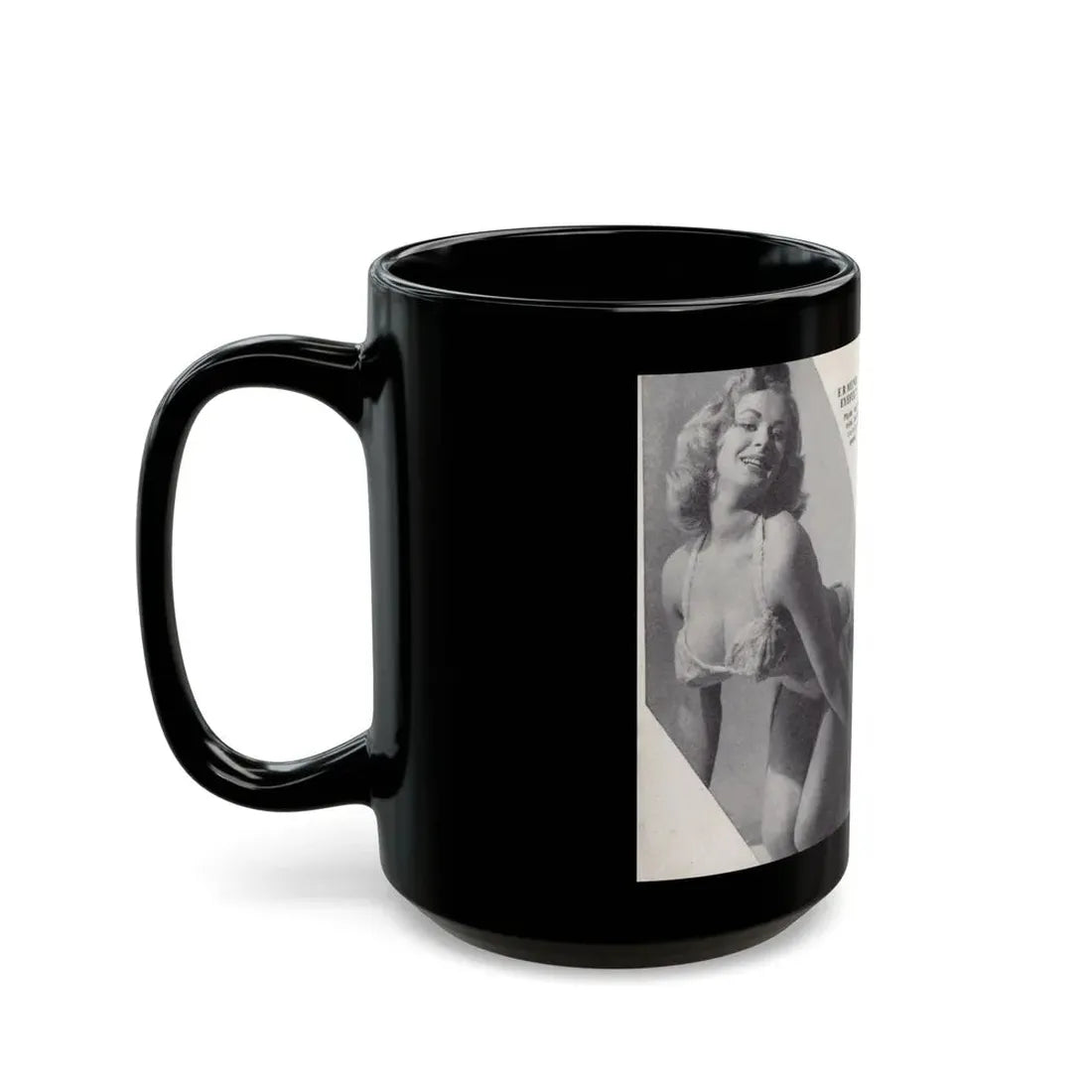 Norma Sykes #137 - 66 PHOTOGRAPHS OF Sabrina U.K. Pocket Mag. Pages 4 & 5 (Vintage Female Icon) Black Coffee Mug - Go Mug Yourself