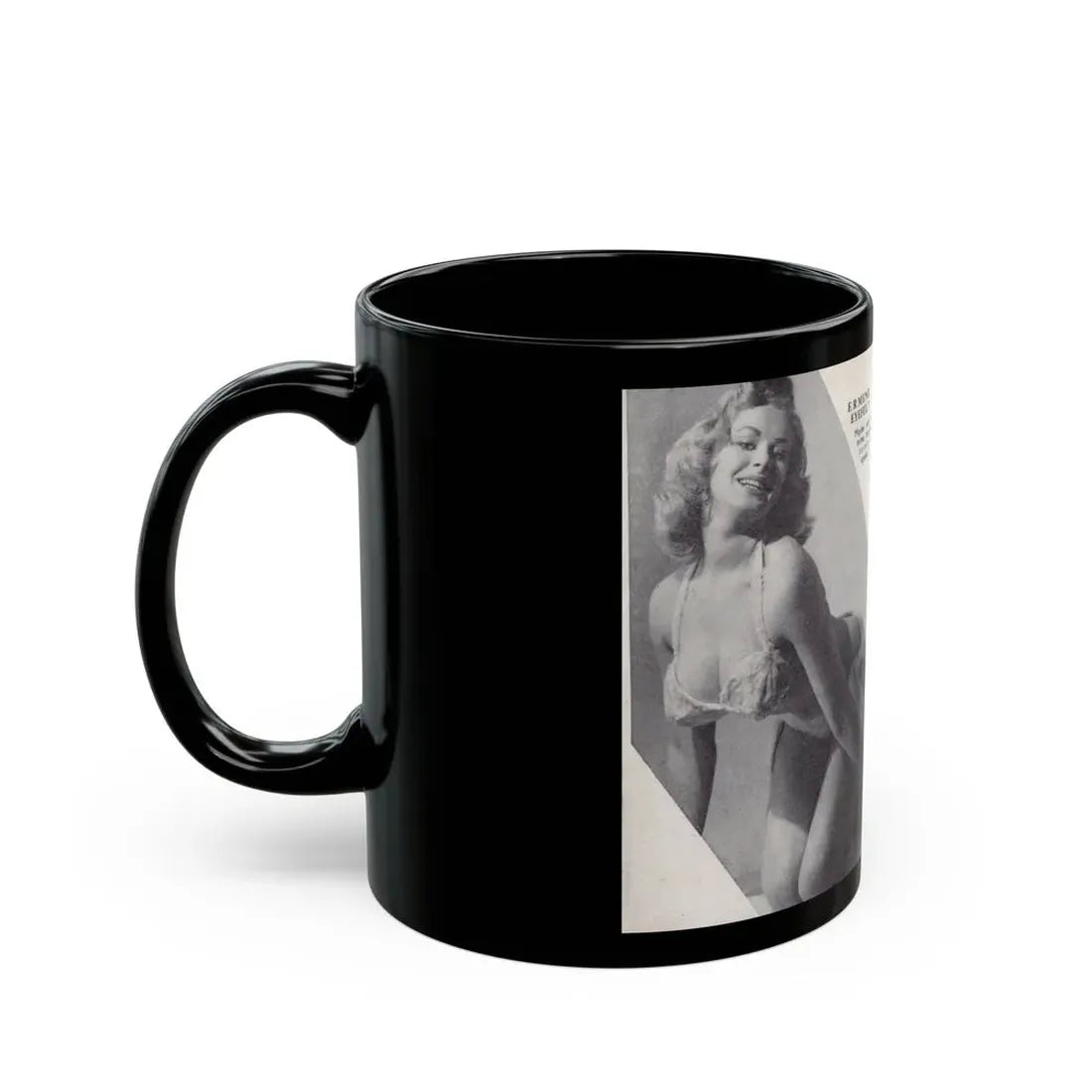 Norma Sykes #137 - 66 PHOTOGRAPHS OF Sabrina U.K. Pocket Mag. Pages 4 & 5 (Vintage Female Icon) Black Coffee Mug - Go Mug Yourself