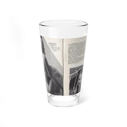 Norma Sykes #137 - 66 PHOTOGRAPHS OF Sabrina U.K. Pocket Mag. Pages 4 & 5 (Vintage Female Icon) Pint Glass 16oz 16oz - Go Mug Yourself