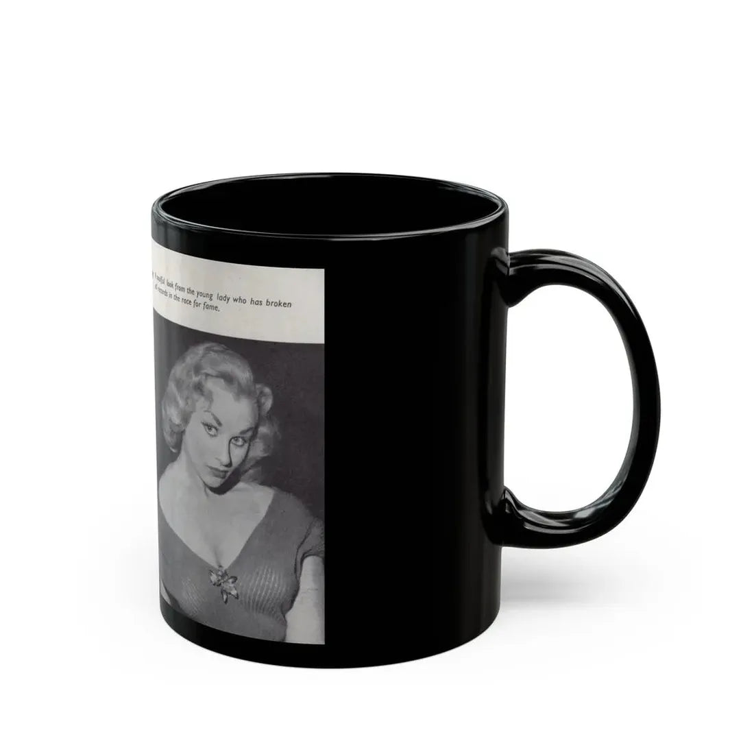 Norma Sykes #138 - 66 PHOTOGRAPHS OF Sabrina U.K. Pocket Mag. Pages 6 & 7 (Vintage Female Icon) Black Coffee Mug - Go Mug Yourself