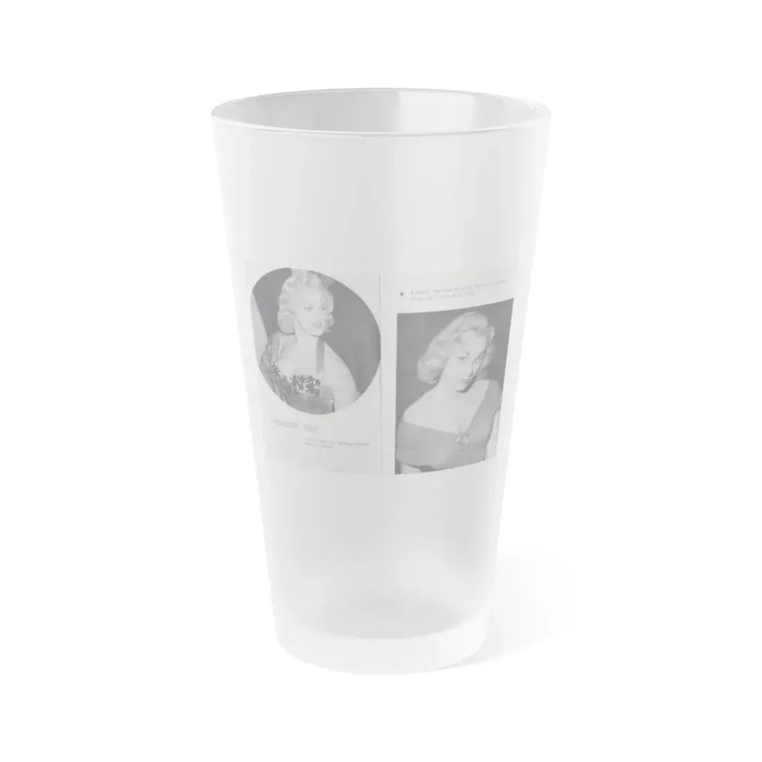 Norma Sykes #138 - 66 PHOTOGRAPHS OF Sabrina U.K. Pocket Mag. Pages 6 & 7 (Vintage Female Icon) Frosted Pint Glass 16oz 16oz Frosted - Go Mug Yourself