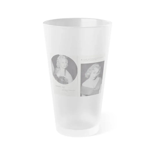 Norma Sykes #138 - 66 PHOTOGRAPHS OF Sabrina U.K. Pocket Mag. Pages 6 & 7 (Vintage Female Icon) Frosted Pint Glass 16oz 16oz Frosted - Go Mug Yourself