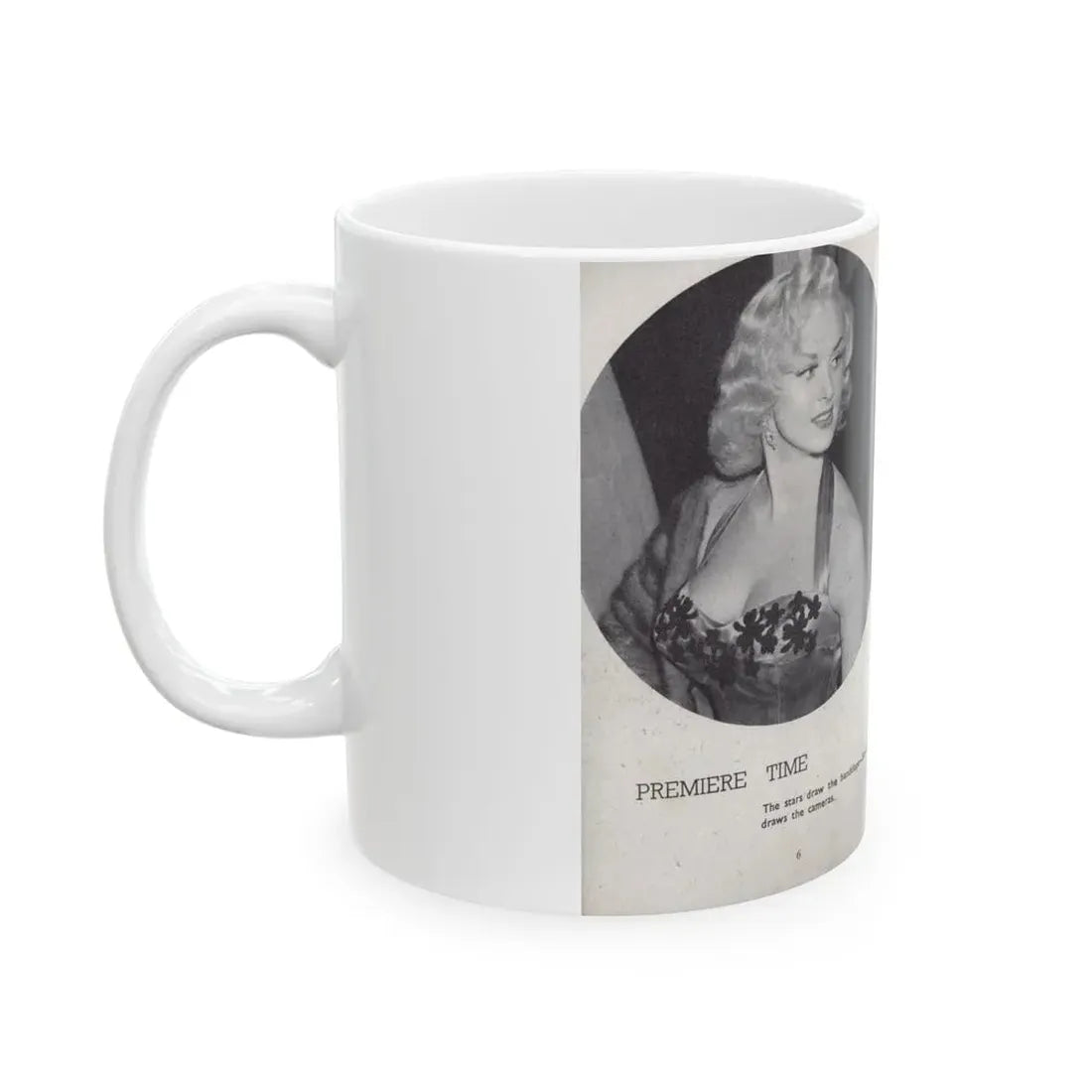 Norma Sykes #138 - 66 PHOTOGRAPHS OF Sabrina U.K. Pocket Mag. Pages 6 & 7 (Vintage Female Icon) White Coffee Mug - Go Mug Yourself