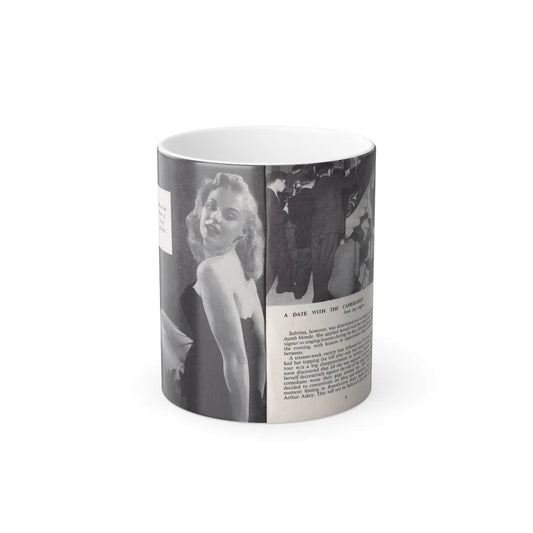 Norma Sykes #139 - 66 PHOTOGRAPHS OF Sabrina U.K. Pocket Mag. Pages 8 & 9 (Vintage Female Icons) Color Changing Mug 11oz-11oz-Go Mug Yourself