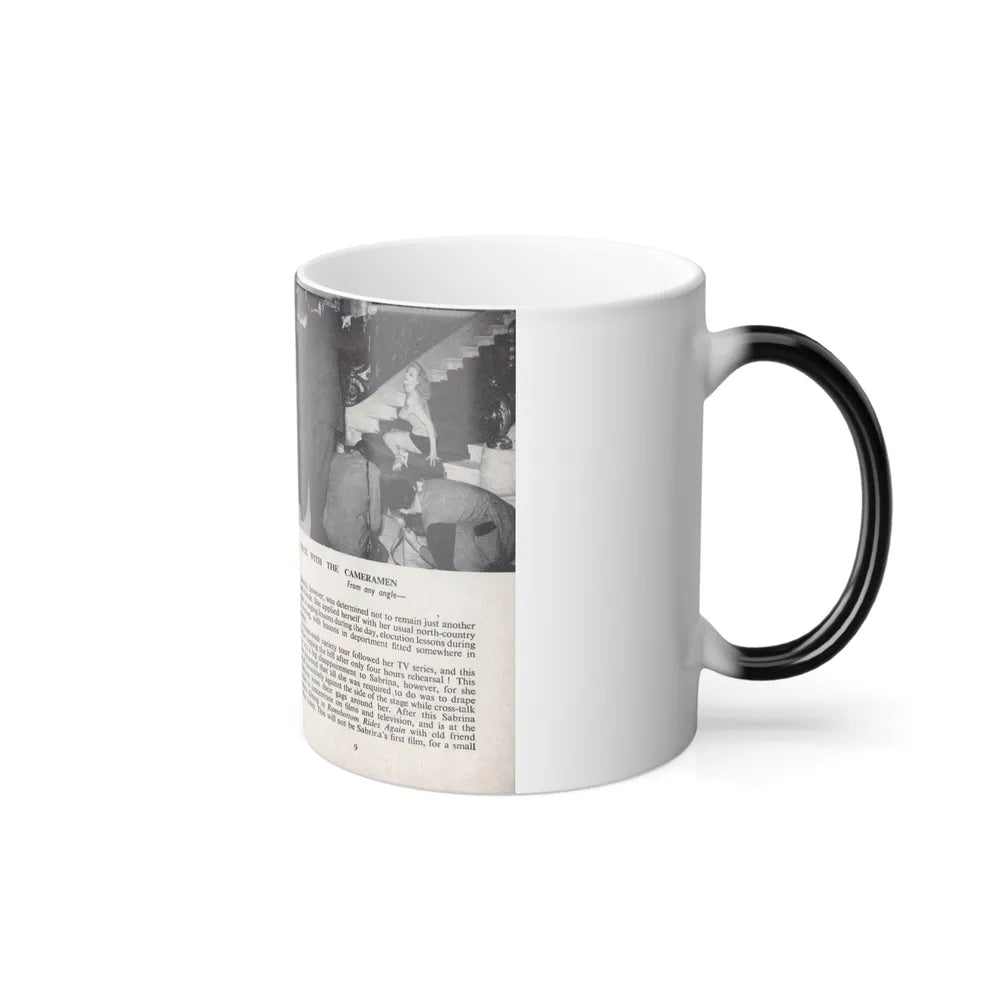 Norma Sykes #139 - 66 PHOTOGRAPHS OF Sabrina U.K. Pocket Mag. Pages 8 & 9 (Vintage Female Icons) Color Changing Mug 11oz-Go Mug Yourself