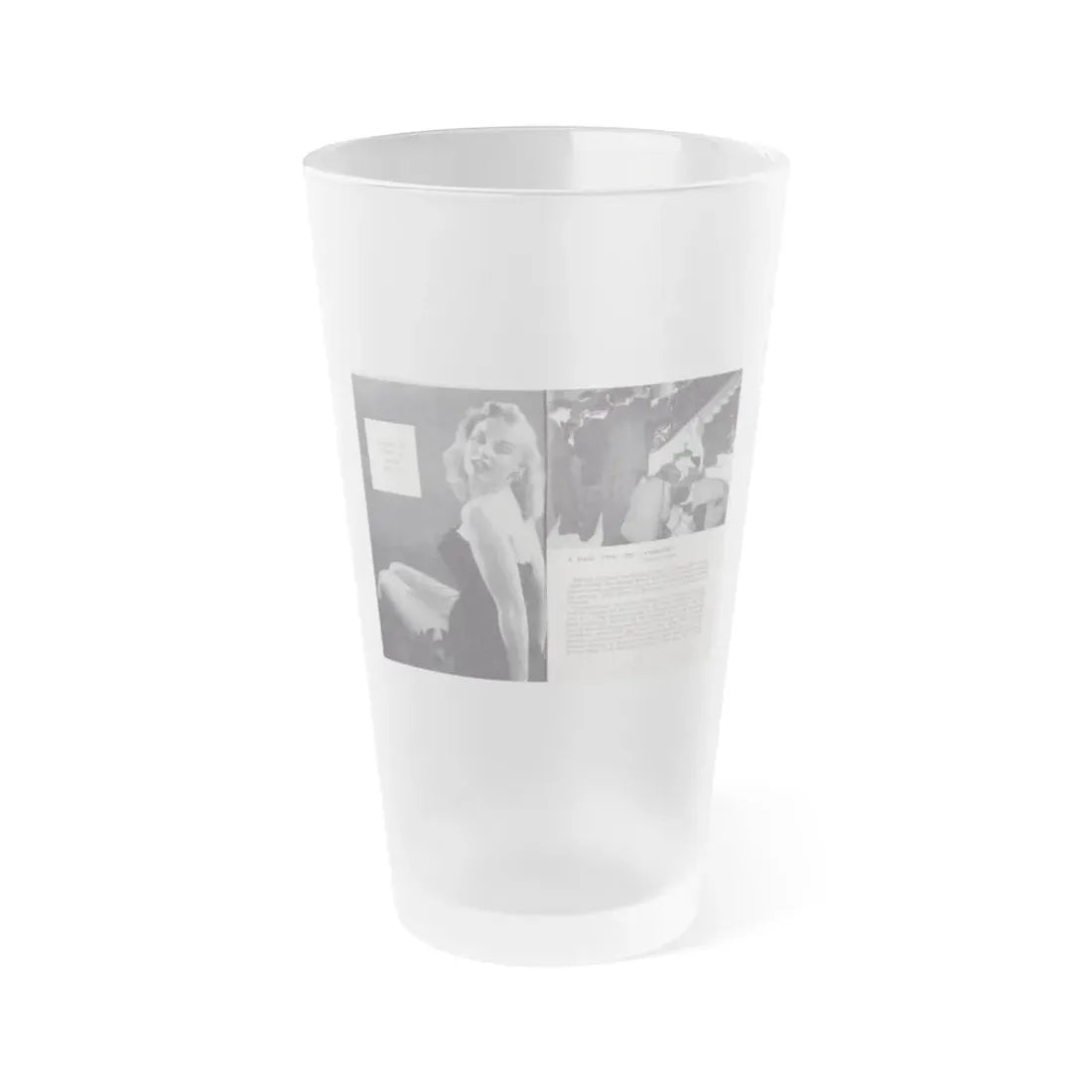 Norma Sykes #139 - 66 PHOTOGRAPHS OF Sabrina U.K. Pocket Mag. Pages 8 & 9 (Vintage Female Icon) Frosted Pint Glass 16oz 16oz Frosted - Go Mug Yourself