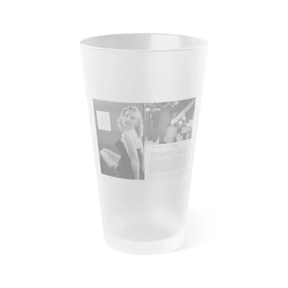 Norma Sykes #139 - 66 PHOTOGRAPHS OF Sabrina U.K. Pocket Mag. Pages 8 & 9 (Vintage Female Icon) Frosted Pint Glass 16oz 16oz Frosted - Go Mug Yourself