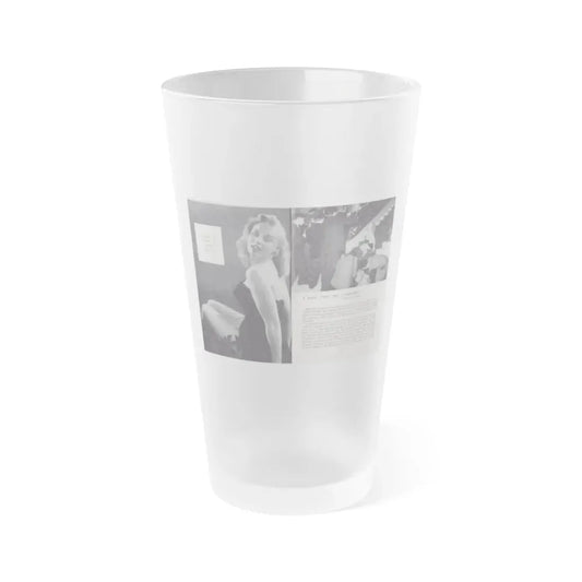 Norma Sykes #139 - 66 PHOTOGRAPHS OF Sabrina U.K. Pocket Mag. Pages 8 & 9 (Vintage Female Icon) Frosted Pint Glass 16oz 16oz Frosted - Go Mug Yourself