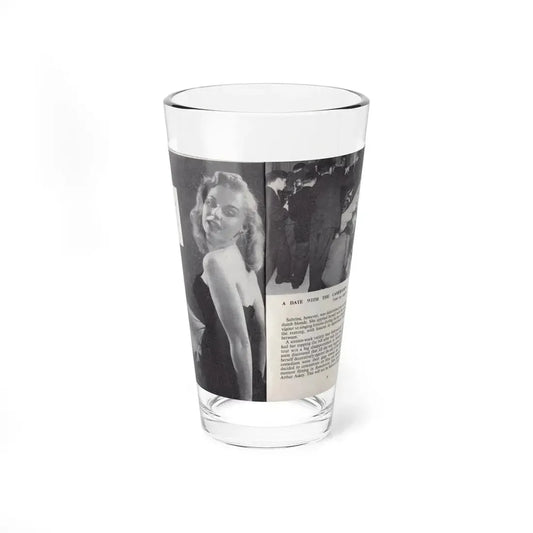 Norma Sykes #139 - 66 PHOTOGRAPHS OF Sabrina U.K. Pocket Mag. Pages 8 & 9 (Vintage Female Icon) Pint Glass 16oz 16oz - Go Mug Yourself