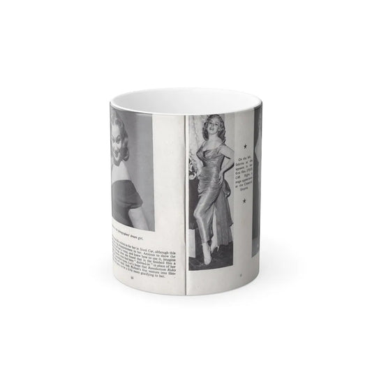Norma Sykes #140 - 66 PHOTOGRAPHS OF Sabrina U.K. Pocket Mag. Pages 10 & 11 (Vintage Female Icons) Color Changing Mug 11oz-11oz-Go Mug Yourself