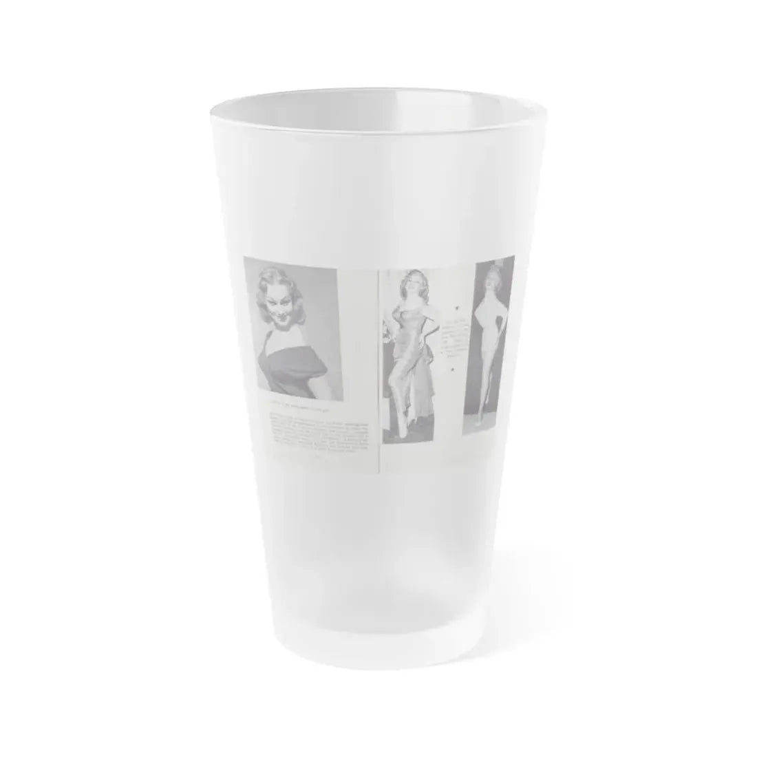 Norma Sykes #140 - 66 PHOTOGRAPHS OF Sabrina U.K. Pocket Mag. Pages 10 & 11 (Vintage Female Icon) Frosted Pint Glass 16oz 16oz Frosted - Go Mug Yourself