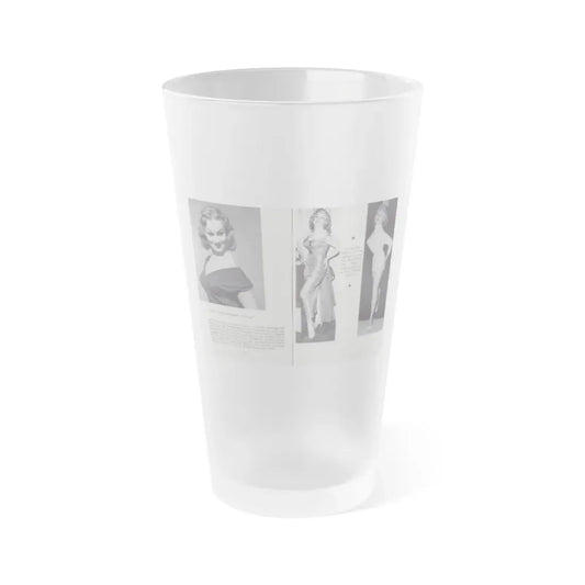 Norma Sykes #140 - 66 PHOTOGRAPHS OF Sabrina U.K. Pocket Mag. Pages 10 & 11 (Vintage Female Icon) Frosted Pint Glass 16oz 16oz Frosted - Go Mug Yourself