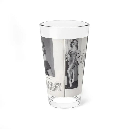 Norma Sykes #140 - 66 PHOTOGRAPHS OF Sabrina U.K. Pocket Mag. Pages 10 & 11 (Vintage Female Icon) Pint Glass 16oz 16oz - Go Mug Yourself
