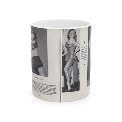 Norma Sykes #140 - 66 PHOTOGRAPHS OF Sabrina U.K. Pocket Mag. Pages 10 & 11 (Vintage Female Icon) White Coffee Mug 11oz - Go Mug Yourself