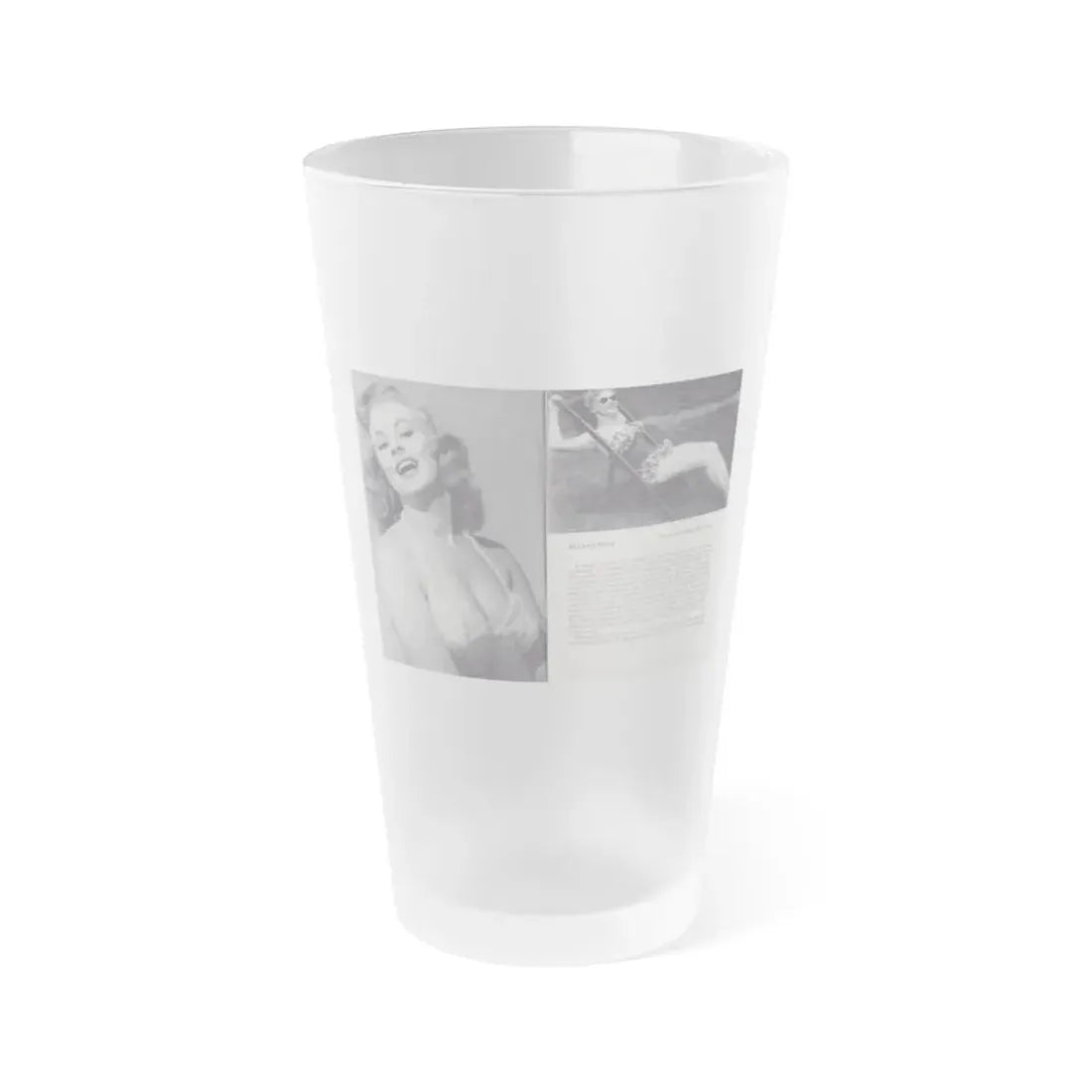 Norma Sykes #141 - 66 PHOTOGRAPHS OF Sabrina U.K. Pocket Mag. Pages 12 & 13 (Vintage Female Icon) Frosted Pint Glass 16oz 16oz Frosted - Go Mug Yourself
