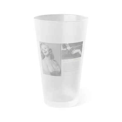 Norma Sykes #141 - 66 PHOTOGRAPHS OF Sabrina U.K. Pocket Mag. Pages 12 & 13 (Vintage Female Icon) Frosted Pint Glass 16oz 16oz Frosted - Go Mug Yourself