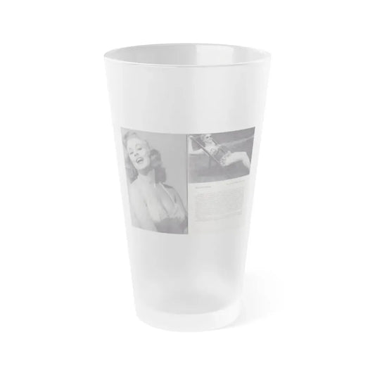 Norma Sykes #141 - 66 PHOTOGRAPHS OF Sabrina U.K. Pocket Mag. Pages 12 & 13 (Vintage Female Icon) Frosted Pint Glass 16oz 16oz Frosted - Go Mug Yourself