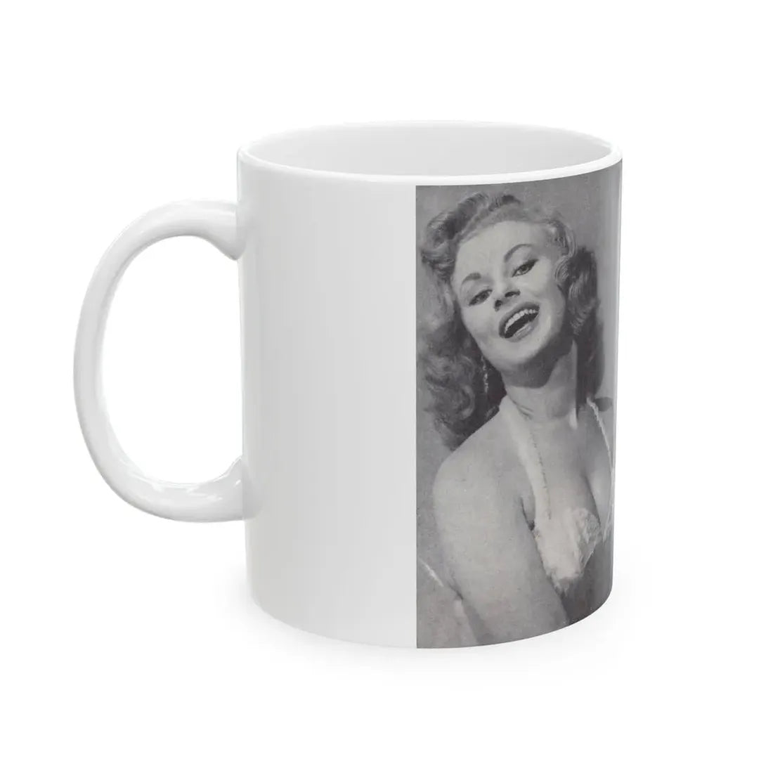 Norma Sykes #141 - 66 PHOTOGRAPHS OF Sabrina U.K. Pocket Mag. Pages 12 & 13 (Vintage Female Icon) White Coffee Mug - Go Mug Yourself