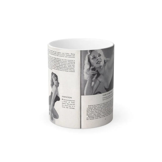 Norma Sykes #142 - 66 PHOTOGRAPHS OF Sabrina U.K. Pocket Mag. Pages 14 & 15 (Vintage Female Icons) Color Changing Mug 11oz-11oz-Go Mug Yourself