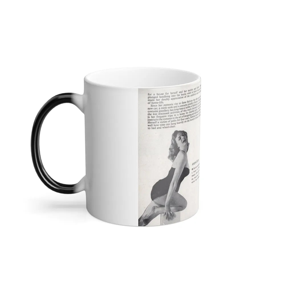 Norma Sykes #142 - 66 PHOTOGRAPHS OF Sabrina U.K. Pocket Mag. Pages 14 & 15 (Vintage Female Icons) Color Changing Mug 11oz-Go Mug Yourself