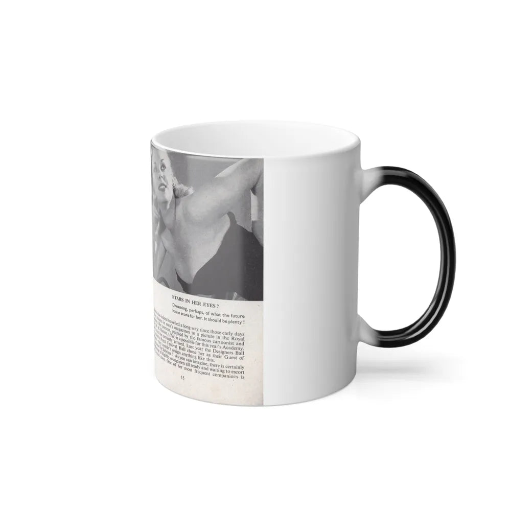 Norma Sykes #142 - 66 PHOTOGRAPHS OF Sabrina U.K. Pocket Mag. Pages 14 & 15 (Vintage Female Icons) Color Changing Mug 11oz-Go Mug Yourself