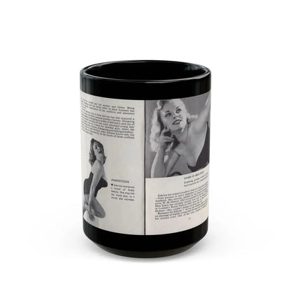 Norma Sykes #142 - 66 PHOTOGRAPHS OF Sabrina U.K. Pocket Mag. Pages 14 & 15 (Vintage Female Icon) Black Coffee Mug 15oz - Go Mug Yourself
