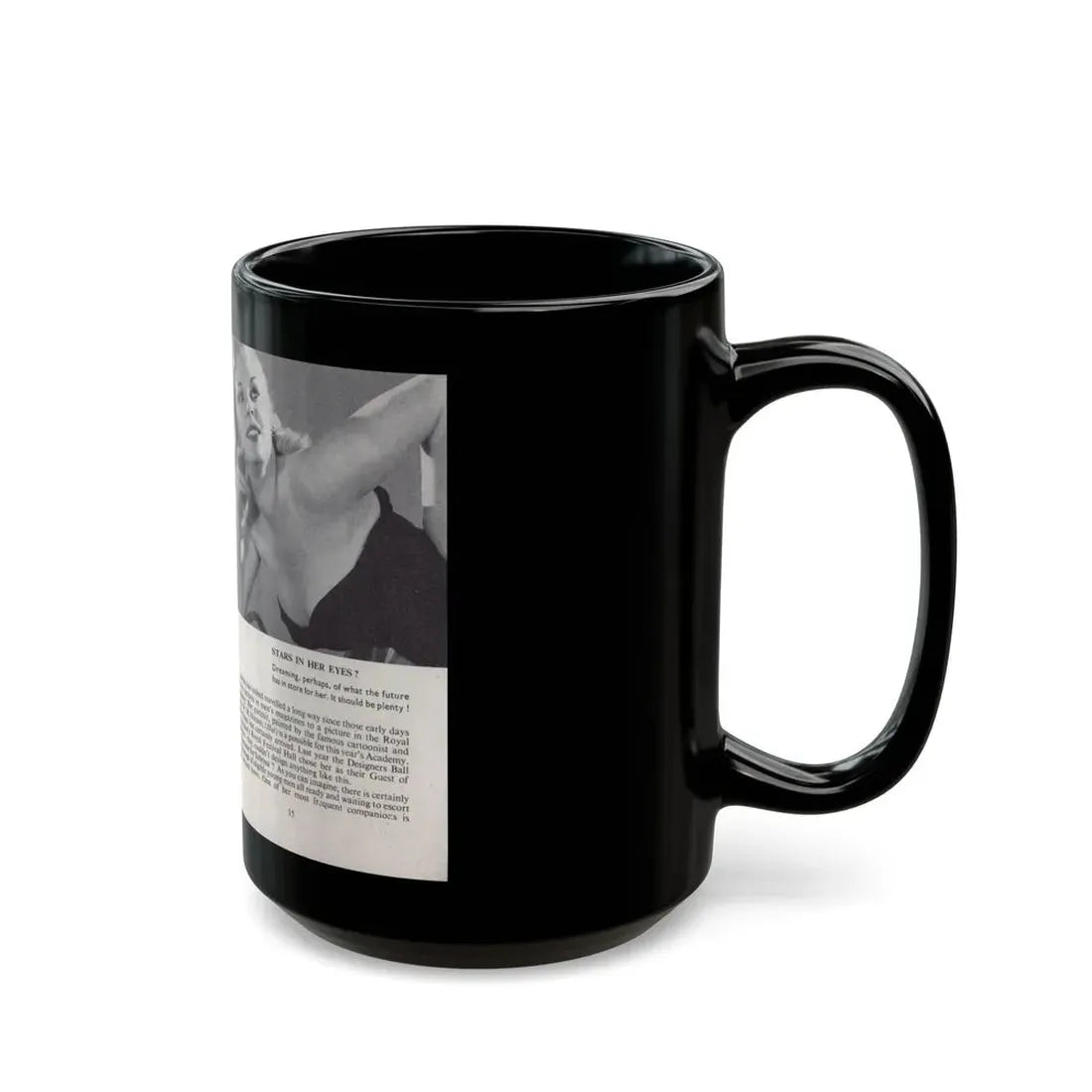 Norma Sykes #142 - 66 PHOTOGRAPHS OF Sabrina U.K. Pocket Mag. Pages 14 & 15 (Vintage Female Icon) Black Coffee Mug - Go Mug Yourself