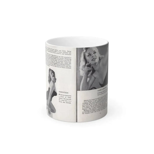 Norma Sykes #142 - 66 PHOTOGRAPHS OF Sabrina U.K. Pocket Mag. Pages 14 & 15 (Vintage Female Icon) Color Changing Mug 11oz 11oz - Go Mug Yourself