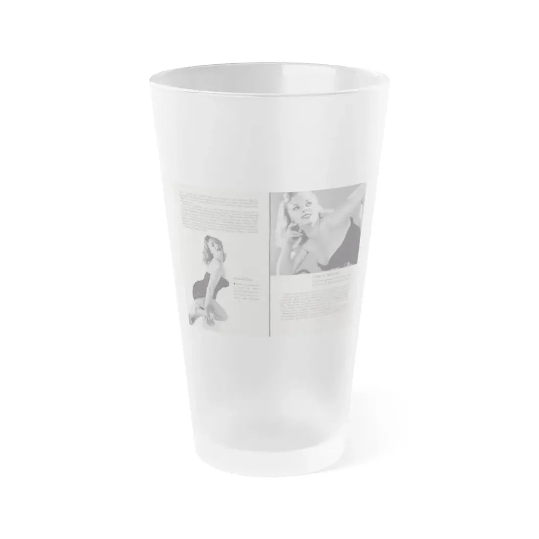 Norma Sykes #142 - 66 PHOTOGRAPHS OF Sabrina U.K. Pocket Mag. Pages 14 & 15 (Vintage Female Icon) Frosted Pint Glass 16oz 16oz Frosted - Go Mug Yourself