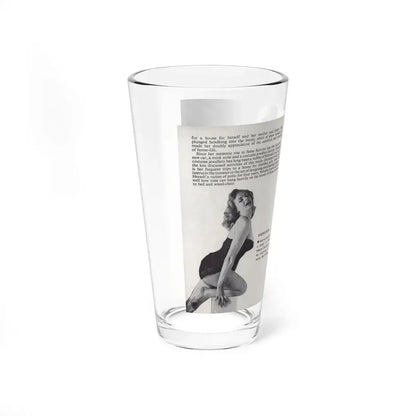 Norma Sykes #142 - 66 PHOTOGRAPHS OF Sabrina U.K. Pocket Mag. Pages 14 & 15 (Vintage Female Icon) Pint Glass 16oz - Go Mug Yourself