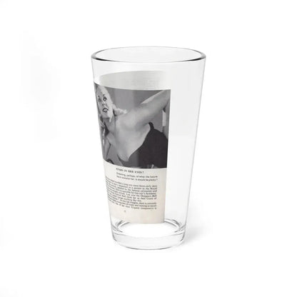Norma Sykes #142 - 66 PHOTOGRAPHS OF Sabrina U.K. Pocket Mag. Pages 14 & 15 (Vintage Female Icon) Pint Glass 16oz - Go Mug Yourself