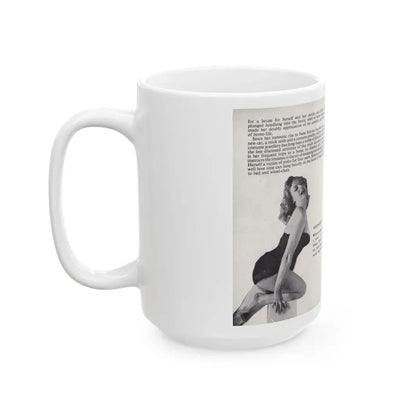 Norma Sykes #142 - 66 PHOTOGRAPHS OF Sabrina U.K. Pocket Mag. Pages 14 & 15 (Vintage Female Icon) White Coffee Mug - Go Mug Yourself